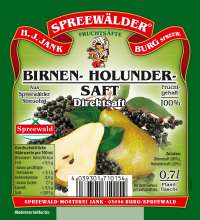 Birnen-Holunder-Saft Direktsaft